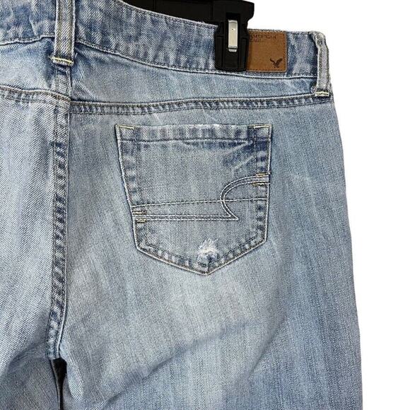 American Eagle Favorite Boyfriend Y2K Vintage Distressed Low Rise Jeans 10 Short - Picture 13 of 16